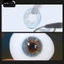 Lens mắt 309 Blue màu xanh mix nhũ vàng, không viền, size nhỏ - thương hiệu LUNA EYES
