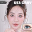 Lens mắt 653 Gray màu xám xanh mix ngôi sao lấp lánh, size nhỏ - thương hiệu LUNA EYES