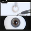 Lens mắt 653 Gray màu xám xanh mix ngôi sao lấp lánh, size nhỏ - thương hiệu LUNA EYES