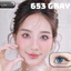 Lens mắt 653 Gray màu xám xanh mix ngôi sao lấp lánh, size nhỏ - thương hiệu LUNA EYES