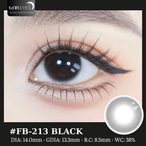 Lens mắt FB-213 Black màu đen chấm sáng hiệu ứng long lanh không giãn tự nhiên, size nhỏ