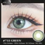 Lens mắt 733 Green màu xanh tây vân đá mắt mèo nổi bật, size lớn - thương hiệu LUNA EYES