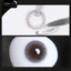 Lens mắt A296 Gray màu xám vân tia, không viền, size nhỏ - thương hiệu LUNA EYES