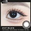 Lens mắt 537 Black màu đen omber không giãn tự nhiên, size nhỏ, thương hiệu LUNA EYES
