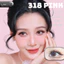 Lens mắt FC-318 Pink màu hồng nhám viền nhạt tự nhiên, size nhỏ - brand LUNA EYES