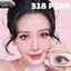 Lens mắt FC-318 Pink màu hồng nhám viền nhạt tự nhiên, size nhỏ - brand LUNA EYES