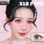 Lens mắt FC-318 Pink màu hồng nhám viền nhạt tự nhiên, size nhỏ - brand LUNA EYES