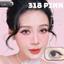 Lens mắt FC-318 Pink màu hồng nhám viền nhạt tự nhiên, size nhỏ - brand LUNA EYES