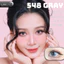 Lens mắt 548 Gray màu xám vân tia ánh vàng không viền tự nhiên, size nhỏ - LUNA EYES brand