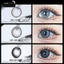 Lens mắt FC-414 Gray màu xám loang tự nhiên viền đen bản to, size to -thương hiệu LUNA EYES