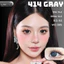 Lens mắt FC-414 Gray màu xám loang tự nhiên viền đen bản to, size to -thương hiệu LUNA EYES