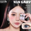 Lens mắt FC-414 Gray màu xám loang tự nhiên viền đen bản to, size to -thương hiệu LUNA EYES