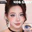 Lens mắt FC-414 Gray màu xám loang tự nhiên viền đen bản to, size to -thương hiệu LUNA EYES