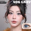 Lens mắt FC-414 Gray màu xám loang tự nhiên viền đen bản to, size to -thương hiệu LUNA EYES