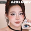 Lens mắt A201 Gray màu xám trắng, không viền, size vừa - thương hiệu LUNA EYES