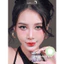 Lens mắt 464 Green màu xanh tia vân đá không viền nổi bật, size nhỏ - thương hiệu LUNA EYES