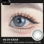 Lens mắt 619 Gray màu xám pha nâu tự nhiên, viền đen, size nhỏ - thương hiệu LUNA EYES