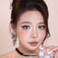 Lens mắt 619 Gray màu xám pha nâu tự nhiên, viền đen, size nhỏ - thương hiệu LUNA EYES