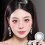 Lens mắt 619 Gray màu xám pha nâu tự nhiên, viền đen, size nhỏ - thương hiệu LUNA EYES