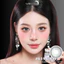 Lens mắt 619 Gray màu xám pha nâu tự nhiên, viền đen, size nhỏ - thương hiệu LUNA EYES