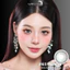 Lens mắt 619 Gray màu xám pha nâu tự nhiên, viền đen, size nhỏ - thương hiệu LUNA EYES