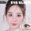 Lens mắt E46 Black màu đen mix nâu chấm sáng tự nhiên, size vừa, thương hiệu LUNA EYES