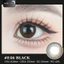 Lens mắt E46 Black màu đen mix nâu chấm sáng tự nhiên, size vừa, thương hiệu LUNA EYES
