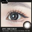 Lens mắt FC-388 Gray màu xám nâu, viền đen cafe bản to, size to - thương hiệu LUNA EYES