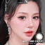 Lens mắt FC-388 Gray màu xám nâu, viền đen cafe bản to, size to - thương hiệu LUNA EYES