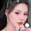 Lens mắt FC-388 Gray màu xám nâu, viền đen cafe bản to, size to - thương hiệu LUNA EYES