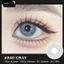 Lens mắt 840 Gray màu xám vân tia mắt mèo không viền nổi bật, size vừa - brand LUNA EYES
