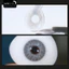 Lens mắt 840 Gray màu xám vân tia mắt mèo không viền nổi bật, size vừa - brand LUNA EYES
