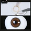 Lens mắt 458 Brown màu nâu vân tia không viền tự nhiên, size nhỏ - LUNA EYES brand
