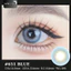 Lens mắt 651 Blue màu xanh vàng nổi bật, viền omber, size nhỏ - thương hiệu LUNA EYES