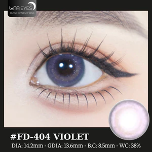 Lens mắt FD-404 Violet màu tím filter chấm sao phong cách douyin, size vừa - LUNA EYES brand