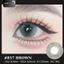 Lens mắt 857 Brown màu nâu filter đối xứng bo viền long lanh, size lớn, thương hiệu LUNA EYES