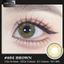 Lens mắt 604 Brown màu nâu vân tia mắt mèo viền nhạt nổi bật, size nhỏ - LUNA EYES brand