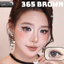 Lens mắt FC-365 Brown màu nâu hồng tự nhiên, viền to, size lớn - brand LUNA EYES