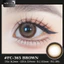 Lens mắt FC-365 Brown màu nâu hồng tự nhiên, viền to, size lớn - brand LUNA EYES