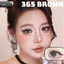 Lens mắt FC-365 Brown màu nâu hồng tự nhiên, viền to, size lớn - brand LUNA EYES