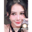 Lens mắt FB-231 Brown màu nâu trơn mắt mèo, viền to, size lớn - thương hiệu LUNA EYES