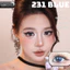 Lens mắt FB-231 Brown màu nâu trơn mắt mèo, viền to, size lớn - thương hiệu LUNA EYES