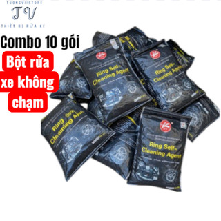Bột Rửa Xe Không Chạm Lazang Ring Self - Combo 10 Gói Bột Tẩy Rửa Vành Xe Ô Tô Xe Máy Siêu Sạch Tạo Bọt Tuyết