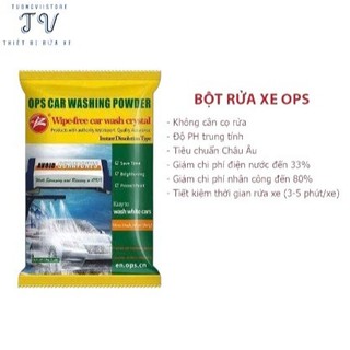 Bột Rửa Xe Bọt Tuyết Không Chạm OPS Chính Hãng - Bao Lớn 20 Gói 500g Tẩy Siêu Sạch Bùn Đất Không Ố Mâm An Toàn Sơn Xe