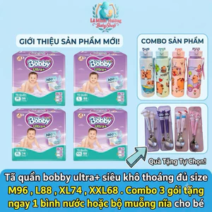 Tã quần Bobby Ultra đủ size M96,L88,XL74,XXL68 - HÀNG CHÍNH HÃNG