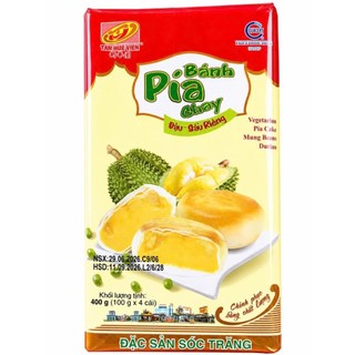 400gr Bánh pía chay Tân Huê Viên,Vị đậu đỏ khoai môn,dứa sầu riêng