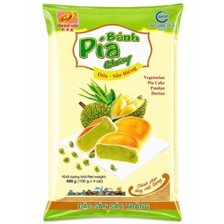 400gr Bánh pía chay Tân Huê Viên,Vị đậu đỏ khoai môn,dứa sầu riêng