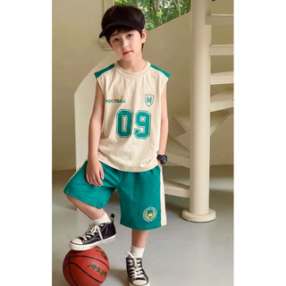 [LOẠI 1] Bộ bé trai áo ba lỗ quần đùi cho bé 20-35kg - Bộ sát nách bé trai dáng Hàn phong cáchthể thao