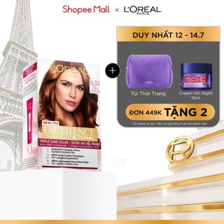 Màu nhuộm dưỡng tóc phủ bạc bảo vệ gấp 3 L'Oreal Paris Excellence Crème 172ml