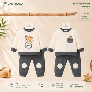 Bộ Quần Áo Dài Tay Mềm Mại Cho Bé Uala UR487 UR488 UR269 UR506 UR301 UR499